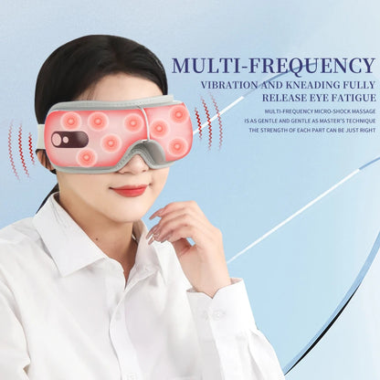 Eye Massager 3 Modes Smart Heating Vibration Massager with Bluetooth Music 180° Foldable for Eye Strain Relief