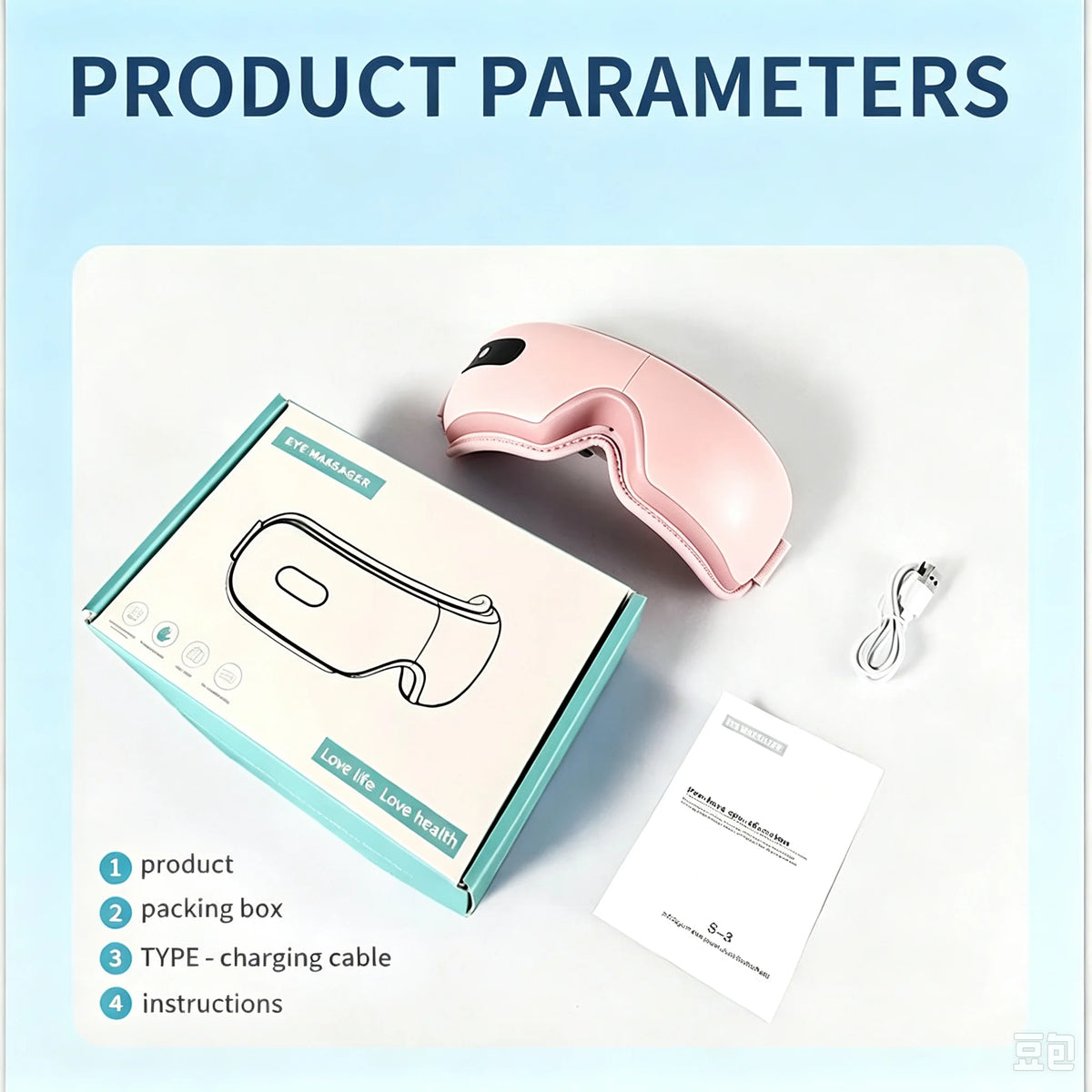 Eye Massager 3 Modes Smart Heating Vibration Massager with Bluetooth Music 180° Foldable for Eye Strain Relief