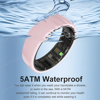 Ceramic Smart Ring with Charging Compartment Heart Rate Blood Oxygen Sleep Monitoring Couple Smart Ring Health Monitor Gift 2026